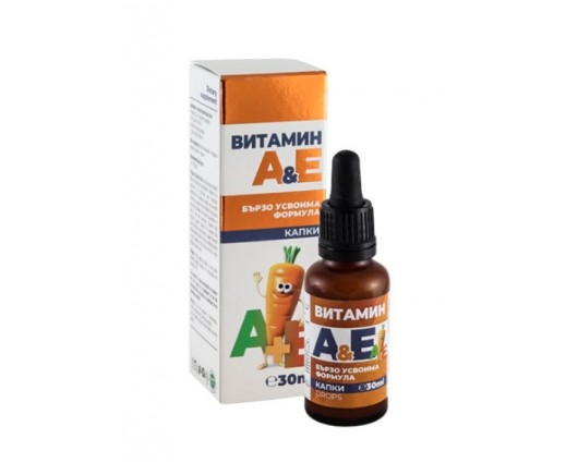 ВИТАМИН A + E капки 30мл ОМЕГА ВИТА / OMEGA VITA VITAMIN A + E