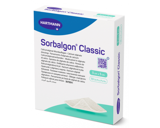СОРБАЛГОН КАЛЦИЕВО-АЛГИНАТНА ПРЕВРЪЗКА 5СМ/5СМ 10БРОЯ / SORBALGON