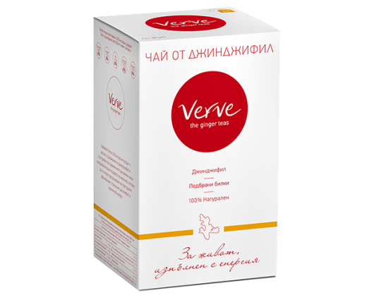 ВЕРВЕ Чай с джинджифил и подбрани билки 20 пакетчета с конец /Verve