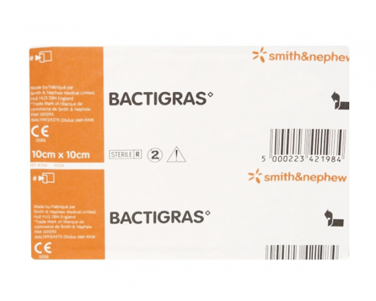 БАКТИГРАС превръзка за рани 10см. / 10см. 1 брой / BACTIGRAS