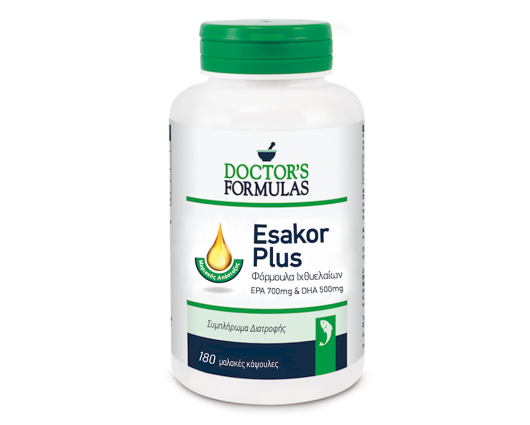 DOCTORS FORMULA ЕСАКОР ПЛЮС ОМЕГА-3 / Esakor Plus Оmega-3 х 180 софтгел капсули