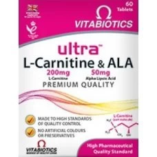VITABIOTICS - УЛТРА L-КАРНИТИН + АЛФА ЛИПОЕВА КИСЕЛИНА 60 таблетки 