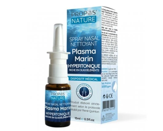 Хипертоничен спрей за нос за възрастни и деца 15 ml / Spray Nasal Nettoyant Plasma Marin Hypertonique