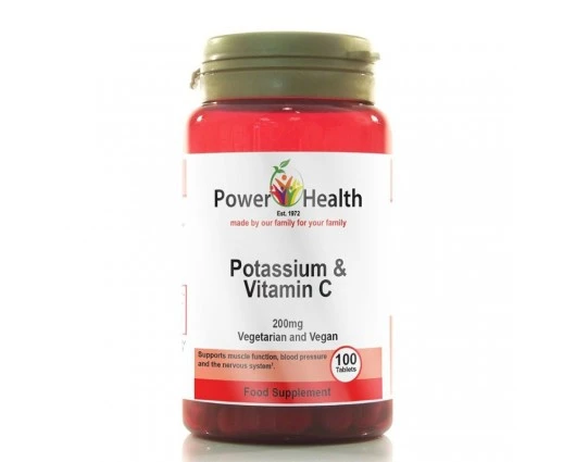 Калий 200mg + Витамин С 50 mg 100 таблетки / Potassium + Vitamin C