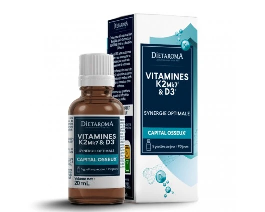 Витамин D3+ K2 20 ml капки / Vitamines naturelles K2, D3