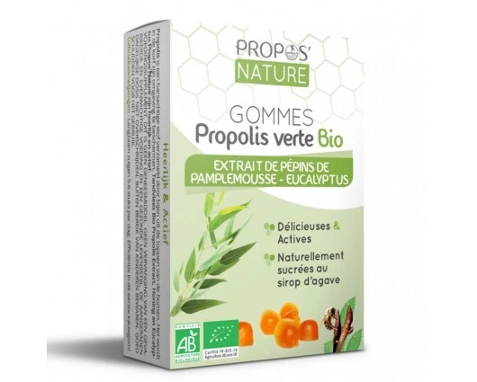 Зелен прополис с масло от Евкалипт Гъми 40 g желирани таблетки / Gommes Propolis Verte Bio Eucalyptus