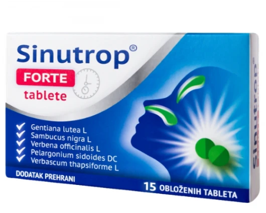 СИНУТРОП ПРИ ХРЕМА И ЗАПУШЕН НОС ТАБЛЕТКИ 15 / SINUTROP FOR RUN AND CONGESTION OF THE NOSE TABLETS 15