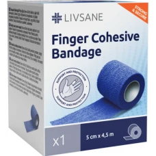 ЛИВСАНЕ БИНТ ФИКСИРАЩ САМОЗАЛЕПВАЩ 5СМ/4,5М 1 БРОЙ / LIVSANE