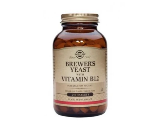 СОЛГАР БИРЕНА МАЯ + ВИТАМИН В12 250 ТАБЛЕТКИ / SOLGAR BREWERS YEAST WITH VITAMIN B12