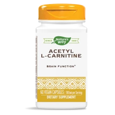 Нейчърс Уей  -  Ацетил Л-Карнитин, 500 mg 60 капсули , Nature’s Way  Acetyl L- Carnitine     