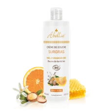 Душ крем за тяло ,с портокалов цвят, мед и масло от ший 400 ml / Abellie® Creme de douche-Surgras, Miel d oranger bio Baurre de karite bio